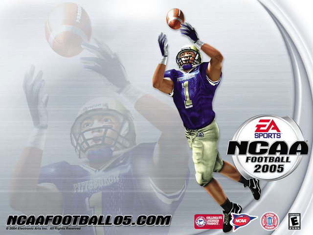 NCAA Football 2005 Top Spin Combo title screen for Xbox